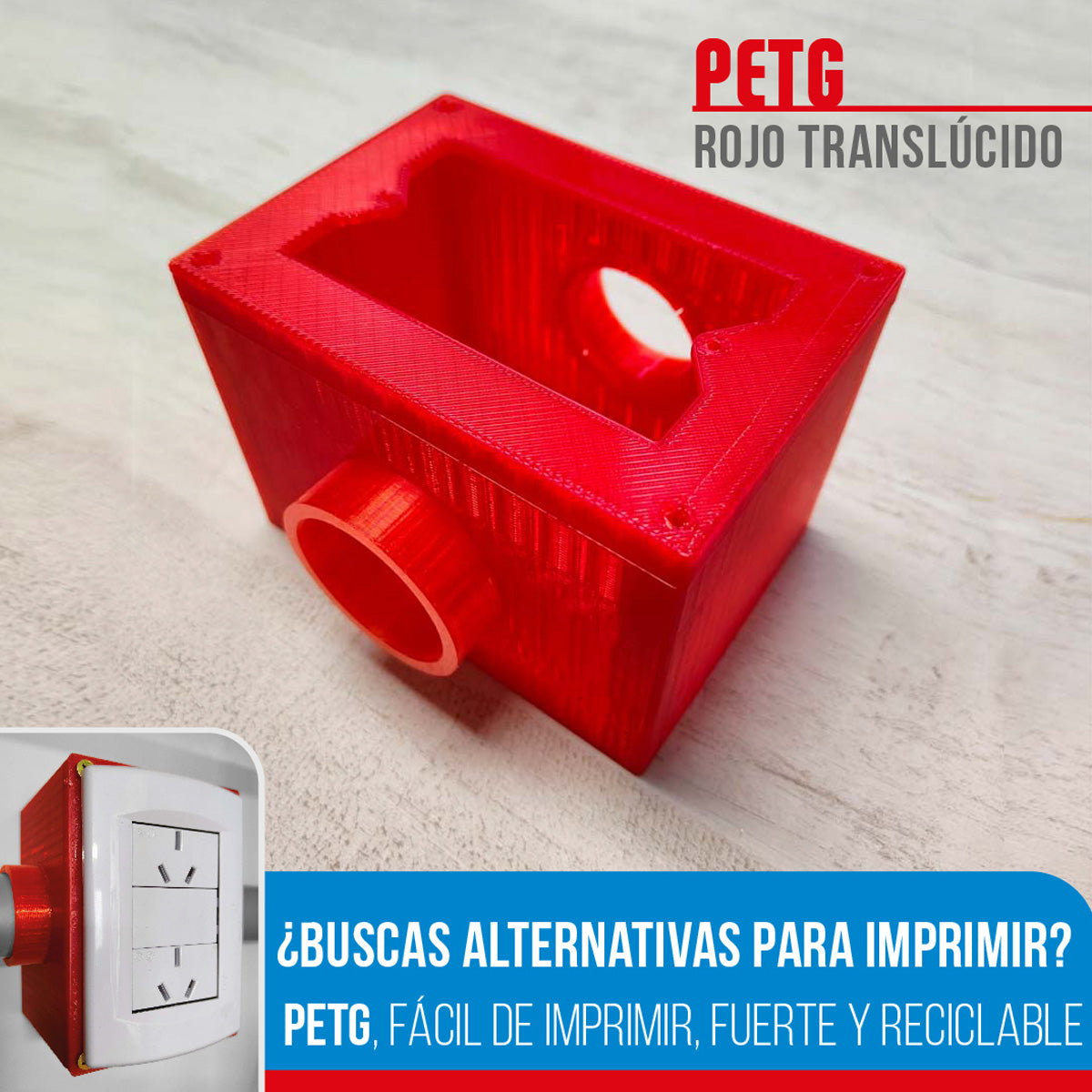 PETg Rojo Translúcido