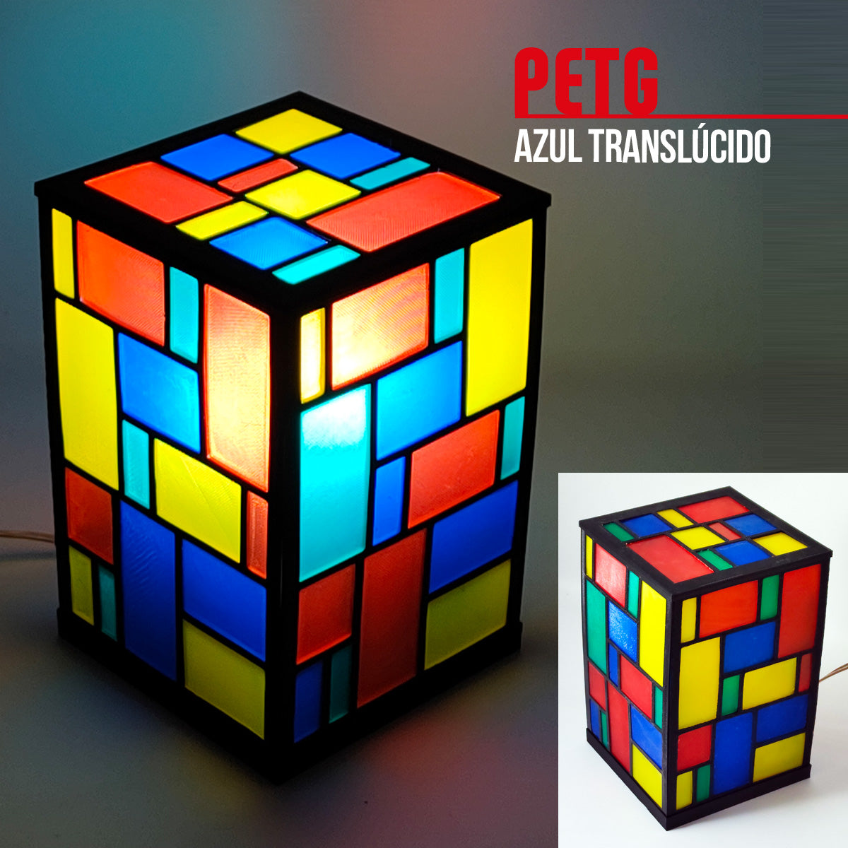 PETg vermelho translúcido