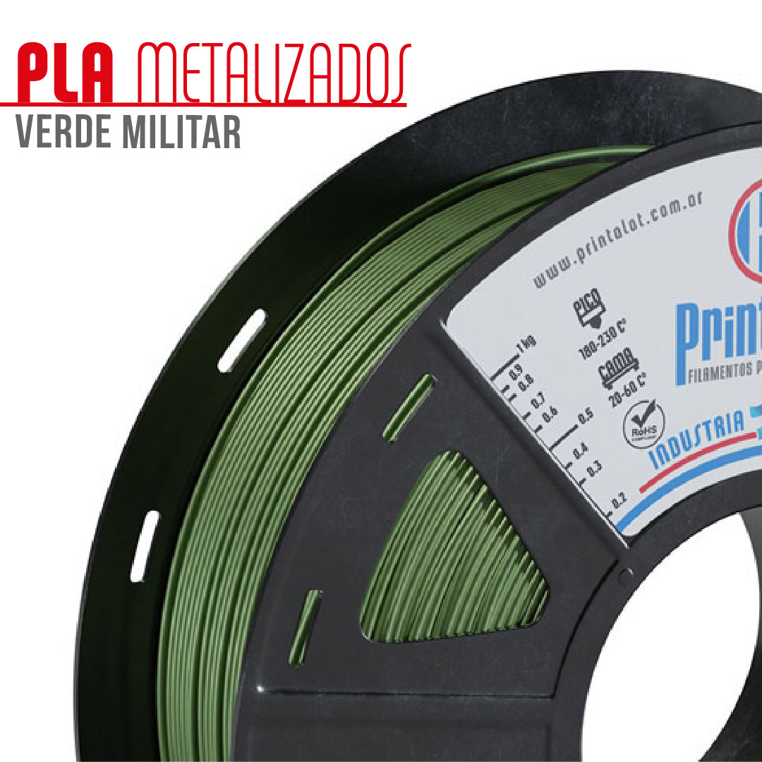 PLA Verde Militar Metálico